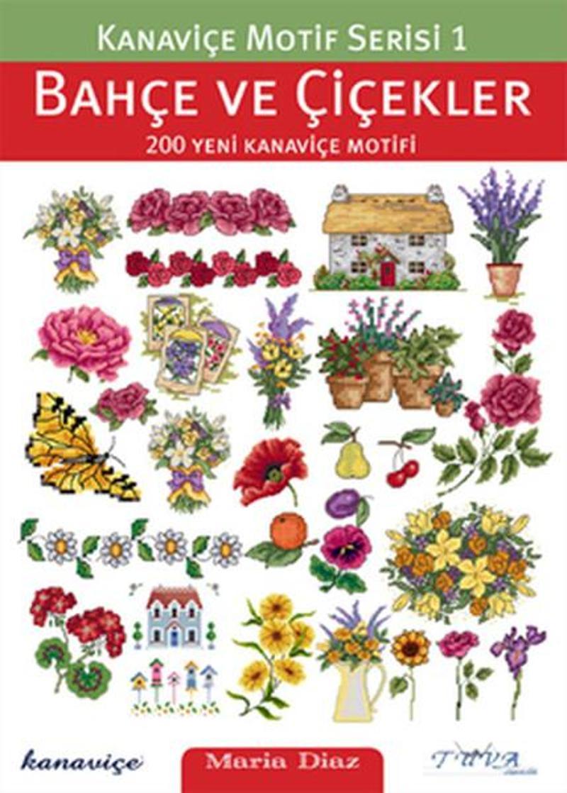 Tuva Tekstil Kanaviçe Motif Serisi 1 - Bahçe ve Çiçekler - Kolektif IR9115