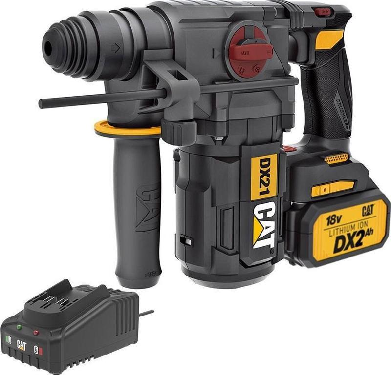 DX21BC 18Volt 2.0Ah 2.2J Li-ion Tek Akülü Şarjlı Kömürsüz Profesyonel SDS-Plus Pnömatik Kırıcı/Delici