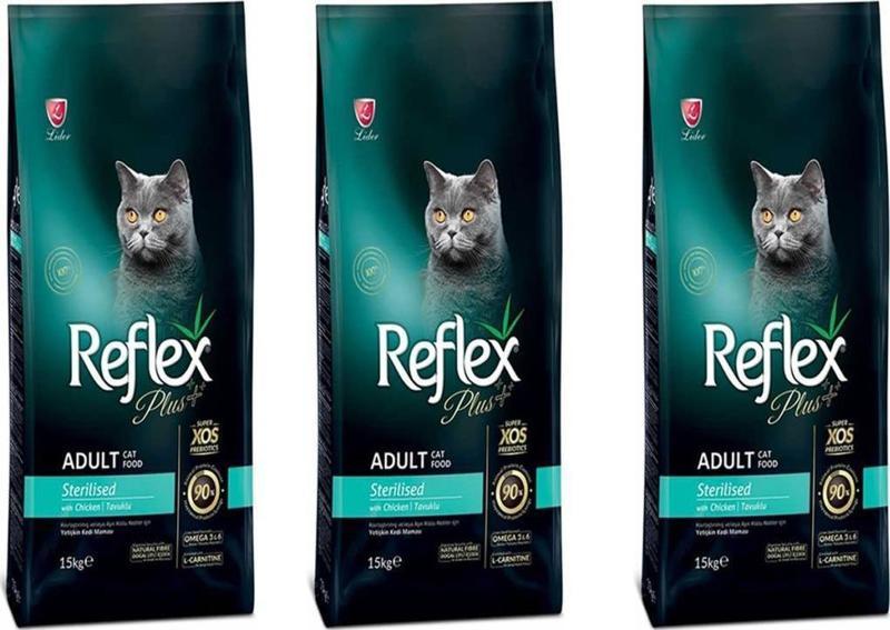 Plus Tavuklu Sterilised Yetişkin Kedi Maması 1,5 Kg 3 Adet