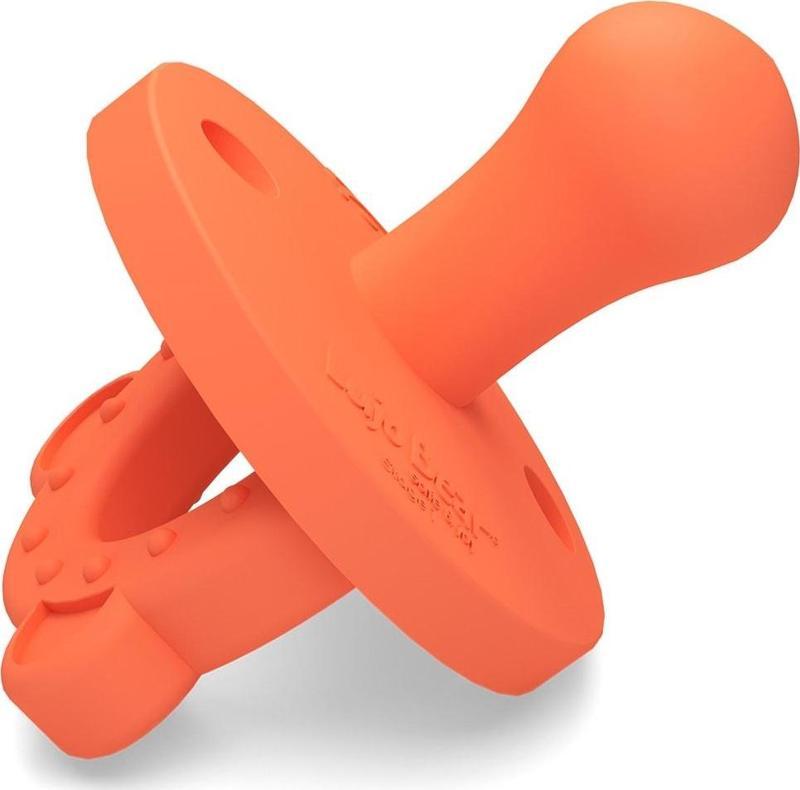 Silikon Emzik Ve Diş Kaşıyıcı 0-6 Ay Stage 1 Orange