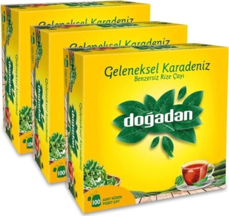 Bardak Poşet Çay Geleneksel Karadeniz 100'Lü 3'Lü Set