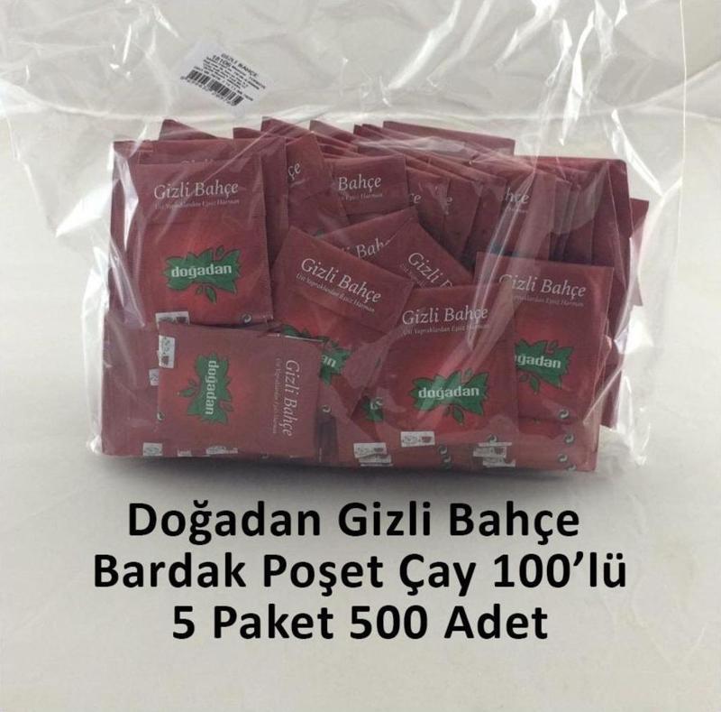 Gizli Bahçe Bardak Poşet Çay 100'Lü 5 Paket 500 Adet