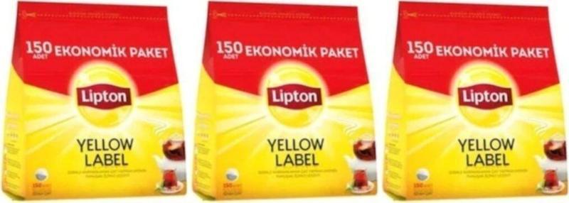 Yellow Label Demlik Siyah Poşet Çay 150 Adet 3 Paket