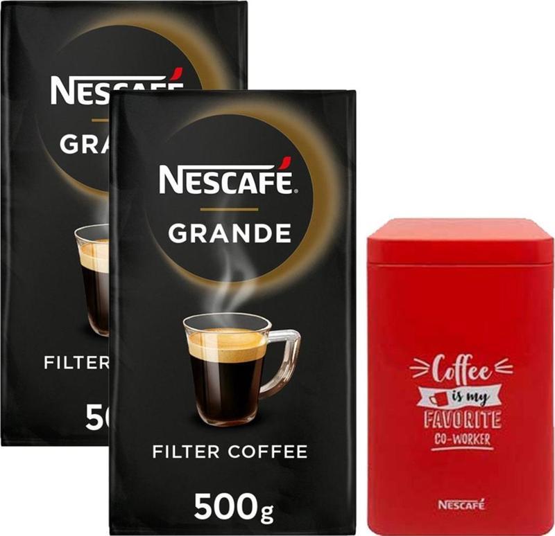 Grande Filtre Kahve 500Gr 2 Adet + Thin Box Teneke Kutu
