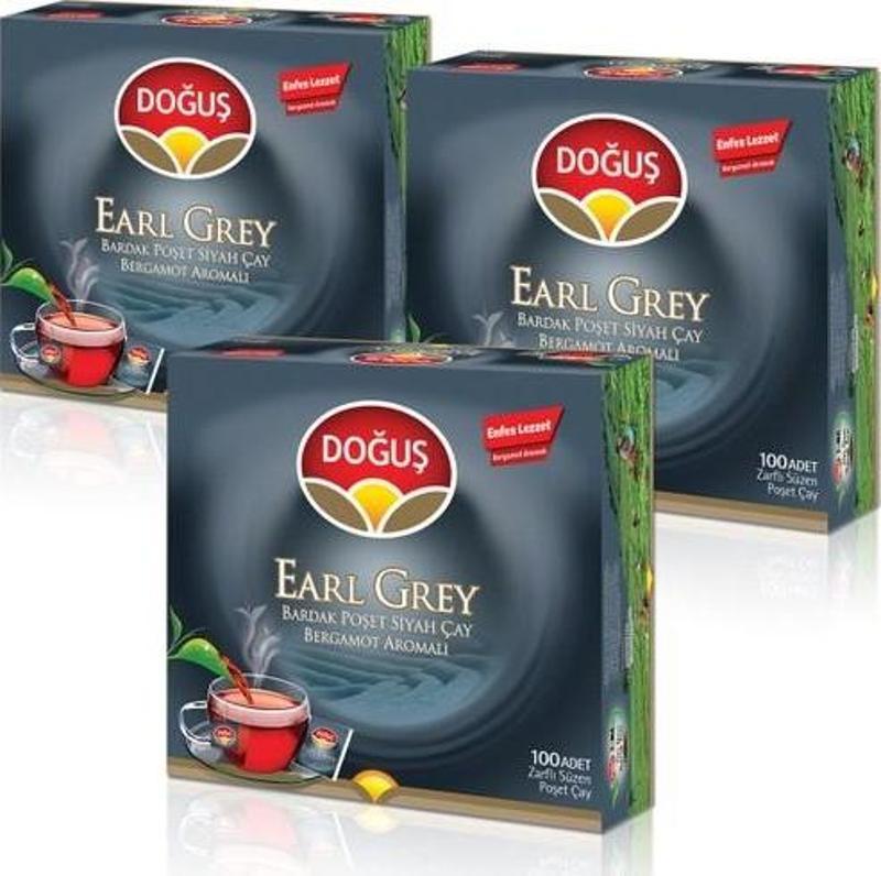 Earl Grey Bardak Poşet Çay 100'lü 2 gr x 3'lü