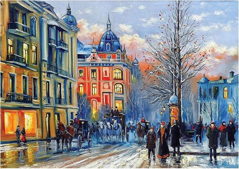 Puzzle 1000 Parça Nostaljik Şehir Manzarası 48X68 Cm