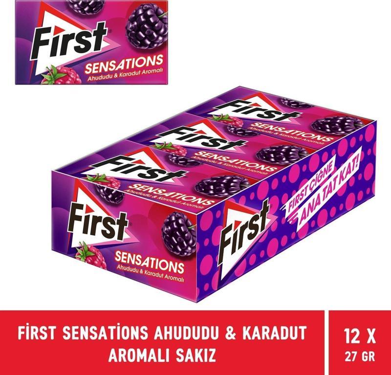 Sensations Ahududu & Karadut Aromalı Sakız 27 gr - 12 Adet