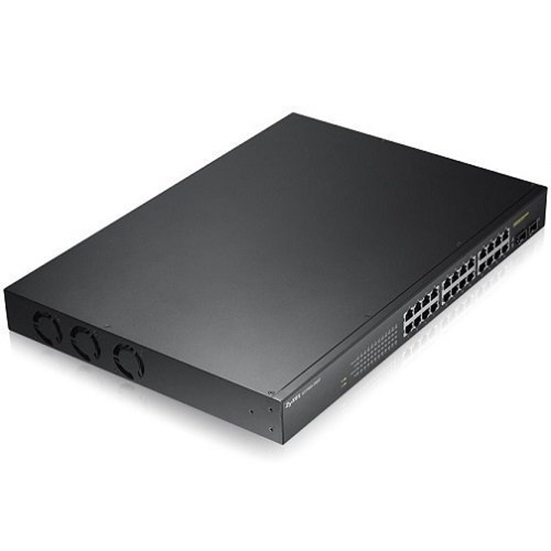 GS1900-24HP V2, 24 Port, GigaBit, 24 Port PoE, 170W, +2Port GigaBit SFP, Yönetilebilir, Rackmount Switch