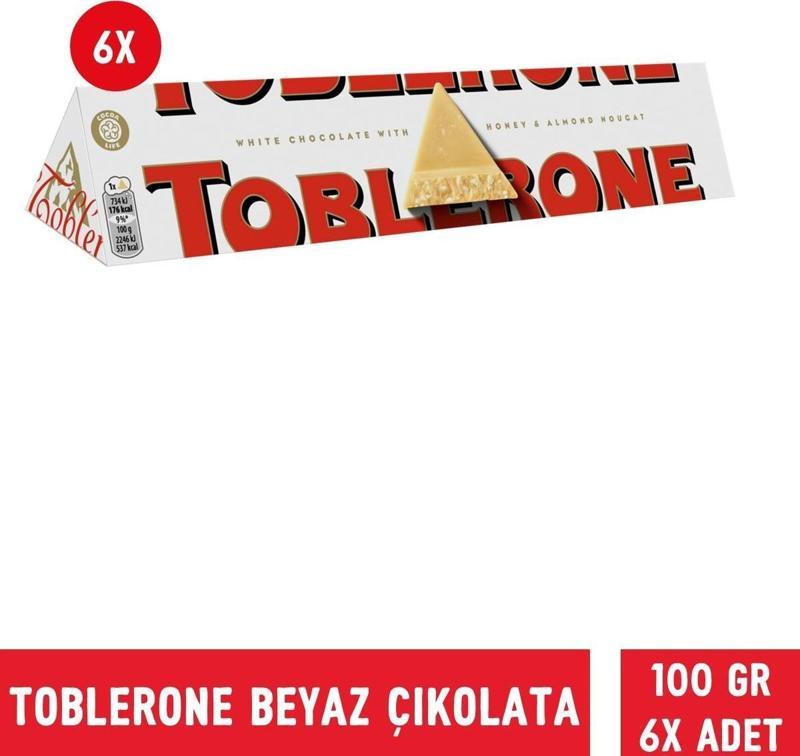 Beyaz Çikolata 100 Gr - 6 Adet