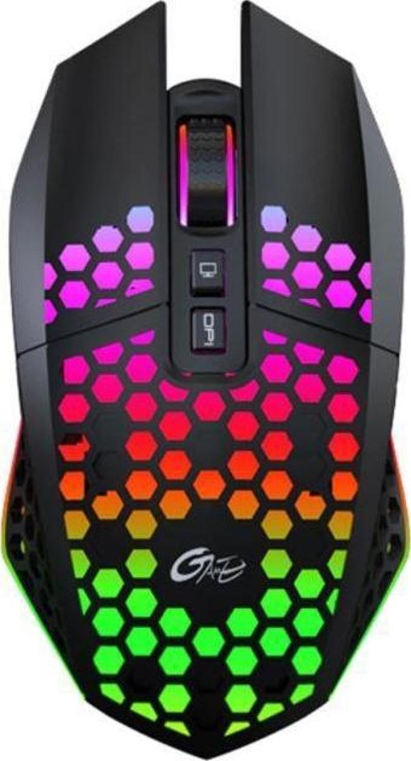 Kablosuz Oyuncu Mouse RGB Led 2.4G 8 Buton 1600Dpi Şarj Edilebilir