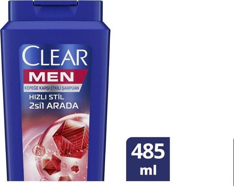 Men Kepeğe Karşı Etkili Şampuan Hızlı Stil 2'si 1 Arada Kolay Şekil Alan Saçlar 485 ml