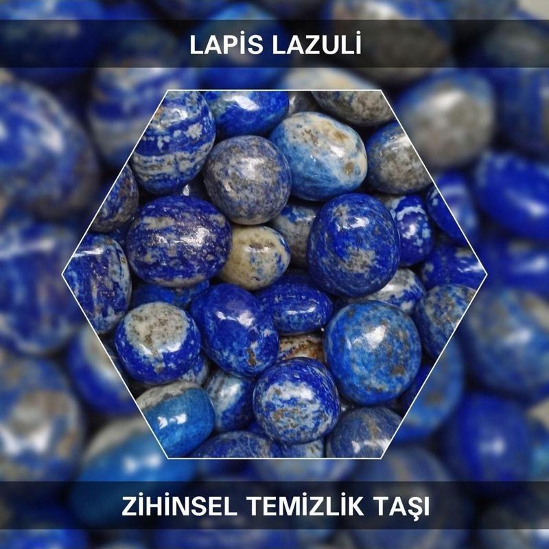 Zihinsel Temizlik Taşı Lapis Lazuli Doğal Taş Tamburlanmış Parça