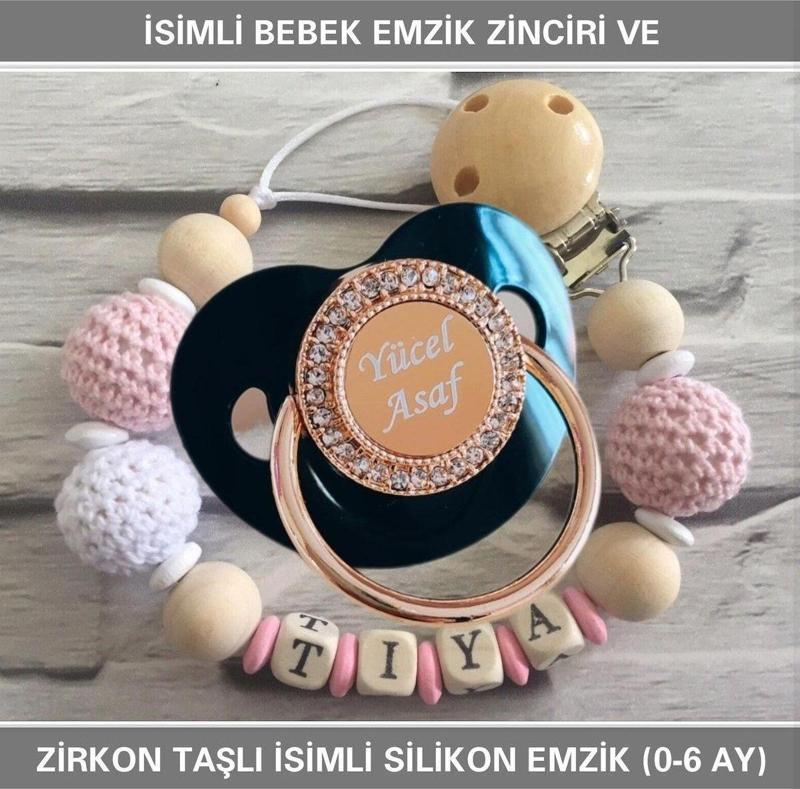 İsimli Emzik Zinciri ve İsimli Silikon Emzik (0-6 Ay) BEZYI441