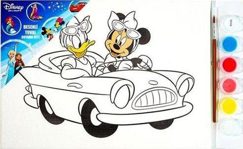 The Walt Disney Mickey Mouse ve Daisy Duck Baskılı Tuval 25x35cm