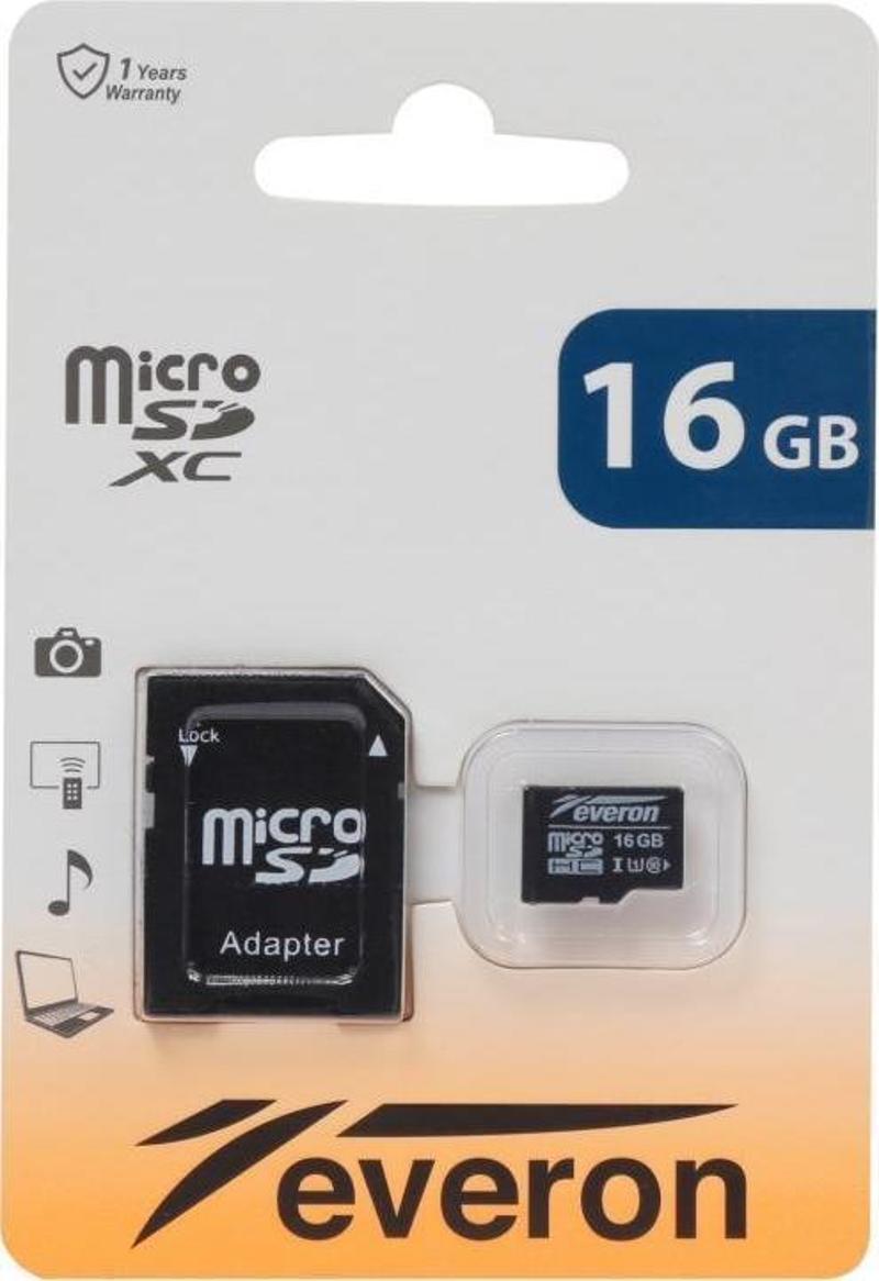 16GB Micro SD Hafıza Kartı Adaptörlü