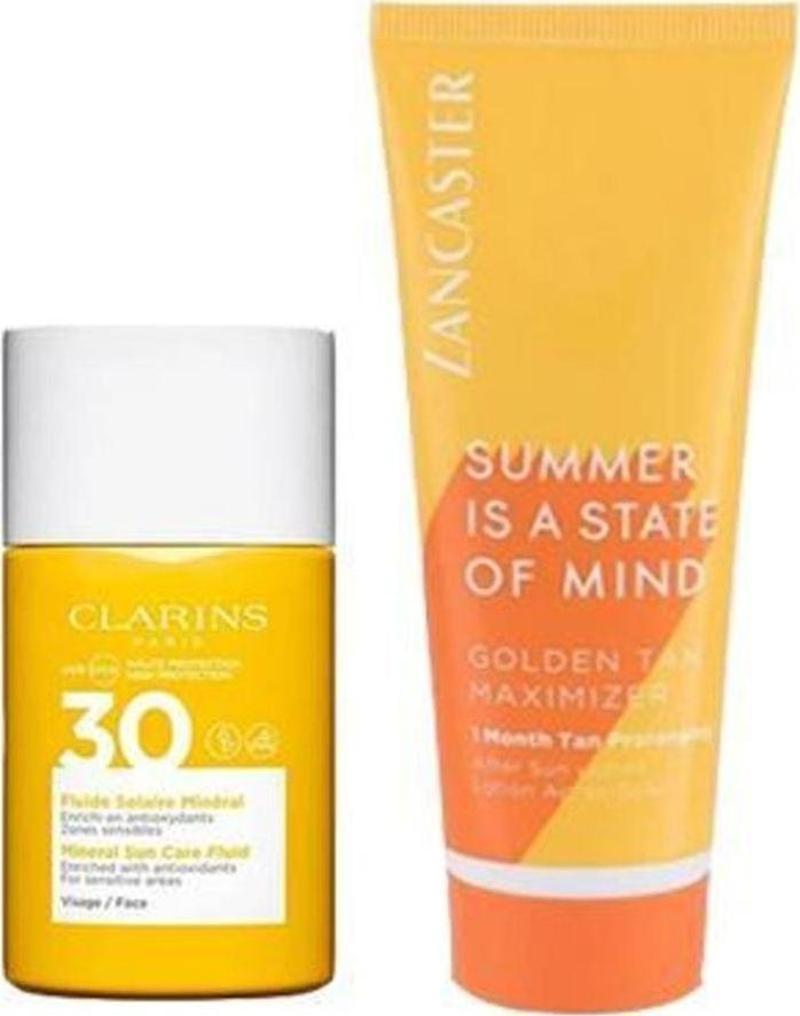 Clarins Spf30 Yüz Güneş Kremi 30ml+ Güneş Sonrası Losyon 75ml 2li Set