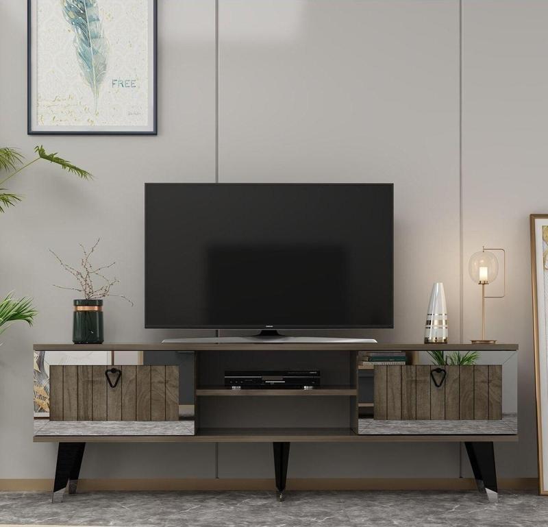 Lidya Tv Stand Ceviz - Gümüş