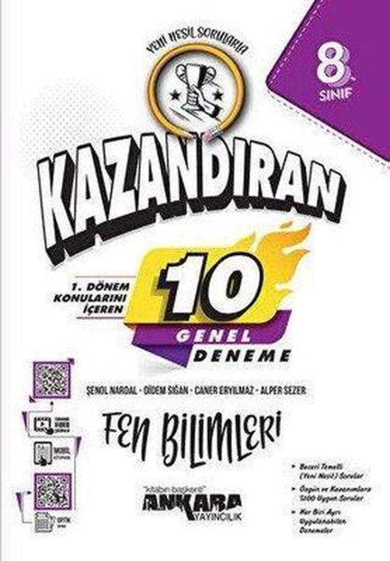 8. Sınıf Fen Bilimleri 1. Dönem Kazandıran 10 Deneme