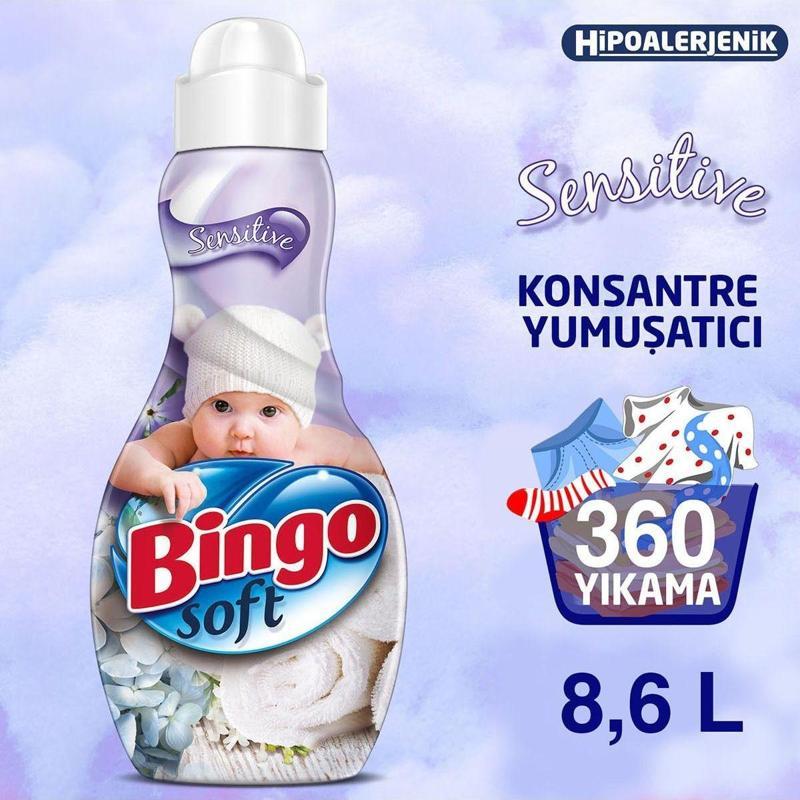 Soft Konsantre Çamaşır Yumuşatıcısı Sensitive 1440 Ml Ekonomi Paketi 6'Lı