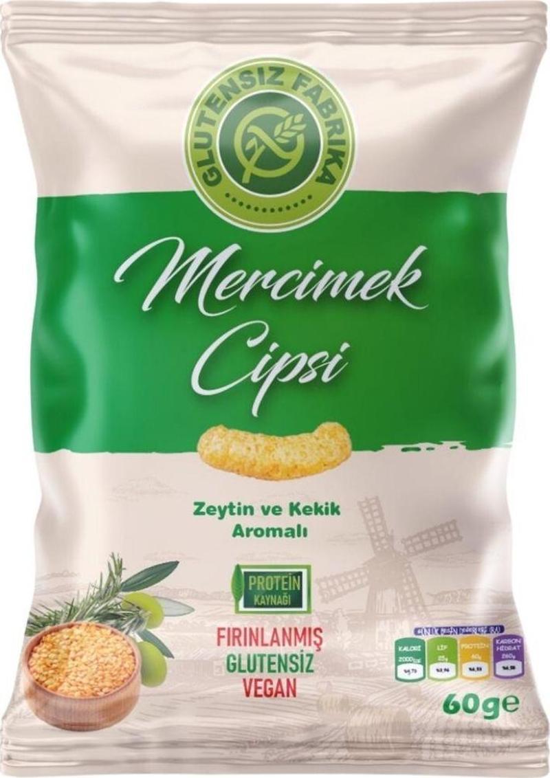 ZEYTİN VE KEKİK AROMALI MERCİMEK CİPSİ 3 PAKET 60 GR