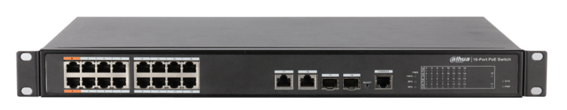 PFS4218-16ET-240-V2, 16 Port, MegaBit, 16 Port PoE, 240W, +2 Port Combo SFP, +2 Port GigaBit Uplink, Yönetilebilir