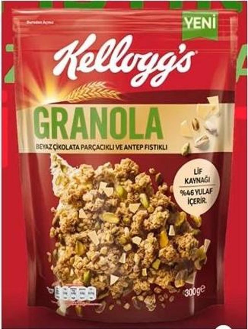 Kellogg's Granola Beyaz Çikolatalı Antep Fıstıklı 300 Gr.