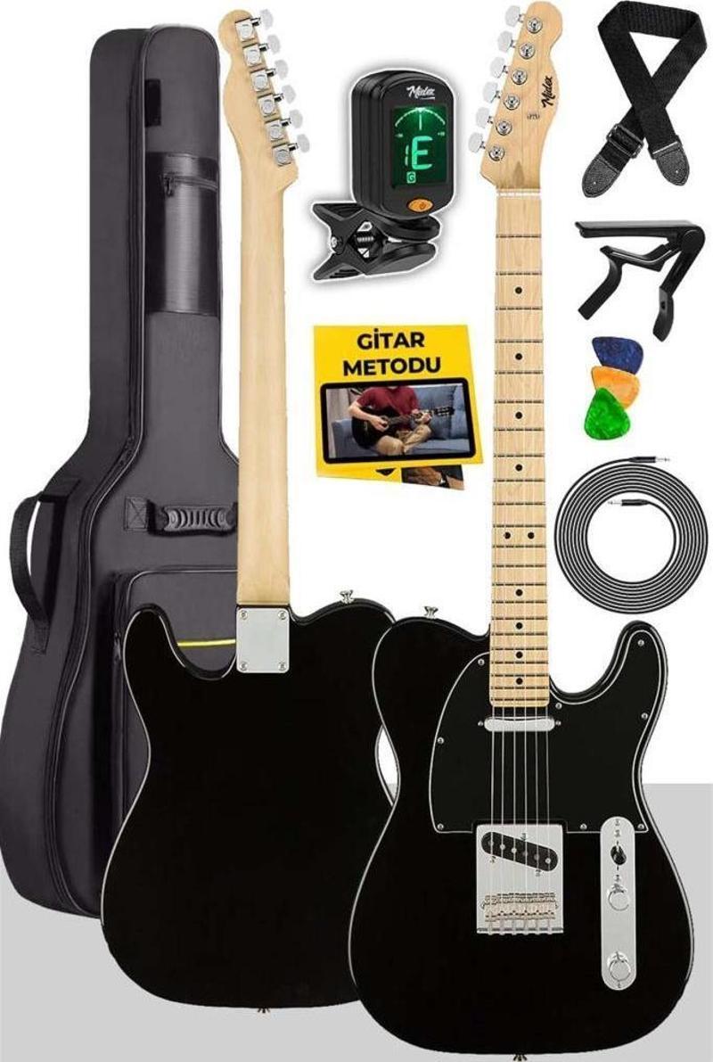 Telecaster Black SS Elektro Gitar Full Set