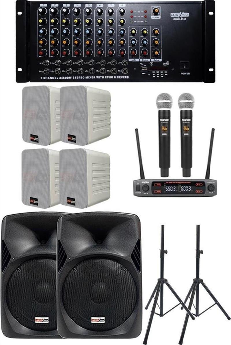 Okul Ses Sistemi İdeal İç-Dış Amfi Hoparlör Sistemi Full Paket-1