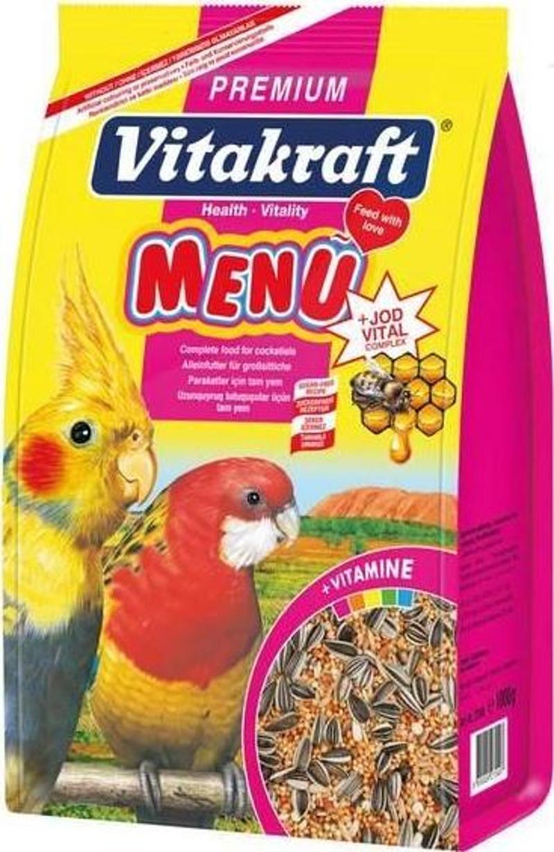 Menü Paraket Sultan Cennet Papaganı Yemi 1 kg x 5 Adet