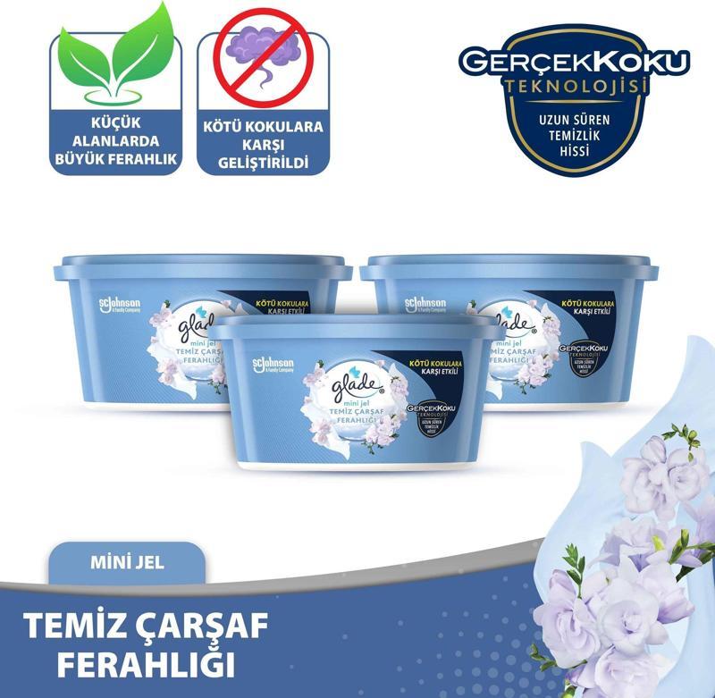 Mini Jel Oda Kokusu Temiz Çarşaf Ferahlığı 3 'lü Set