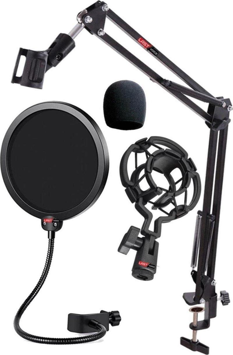 Nb39PSMX Mikrofon Standı Shock Mount Pop Filter Sünger Seti