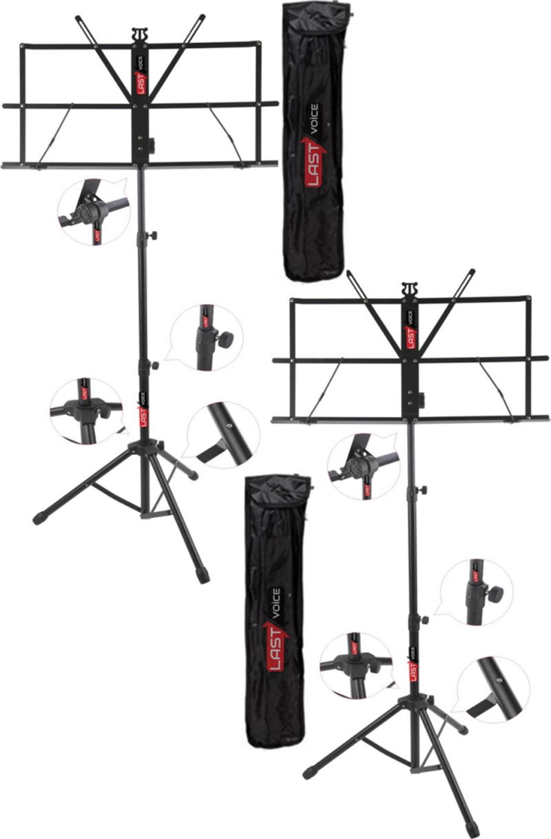 Nt-106X 2Lİ SET Tel Nota Sehpası Makaslı ( Taşıma Çantalı )