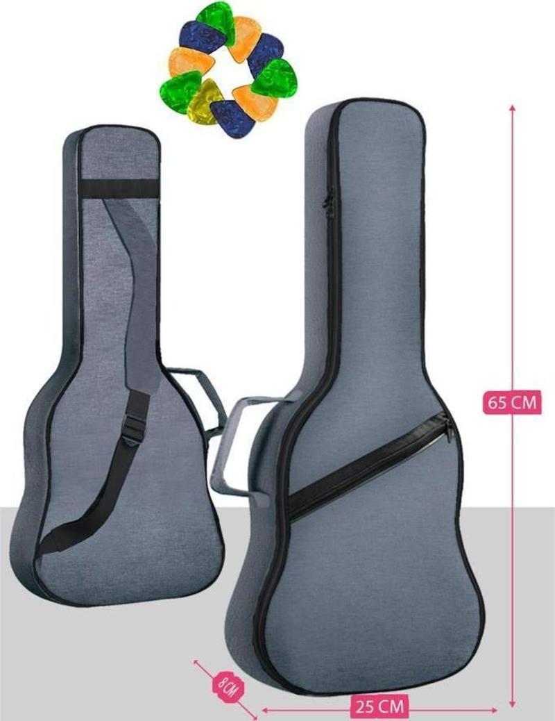 CS-24 Concert Ukulele Çantası Gigbag Soft Case Kılıf (10 Pena ve Takım Tel Hediye)