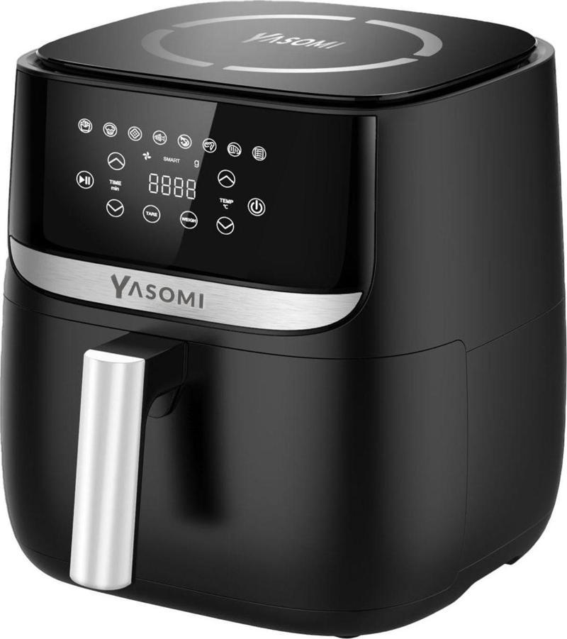 Y55 Tartı Özellikli Siyah 5.7L-6 Litre 1700W Airfryer Fritöz