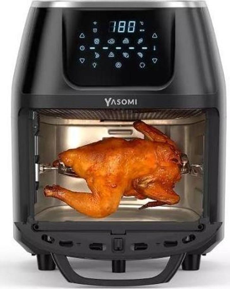 Y88 Xxl 1500W 8 Litre Airfryer Oven Fritöz Siyah ( Türkiye Garantili)