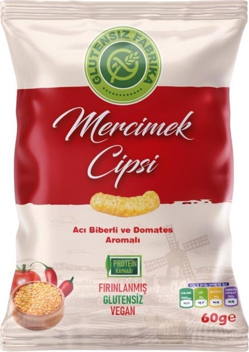 ACI BİBERLİ VE DOMATES AROMALI MERCİMEK CİPSİ 3 PAKET (60 GRAM)