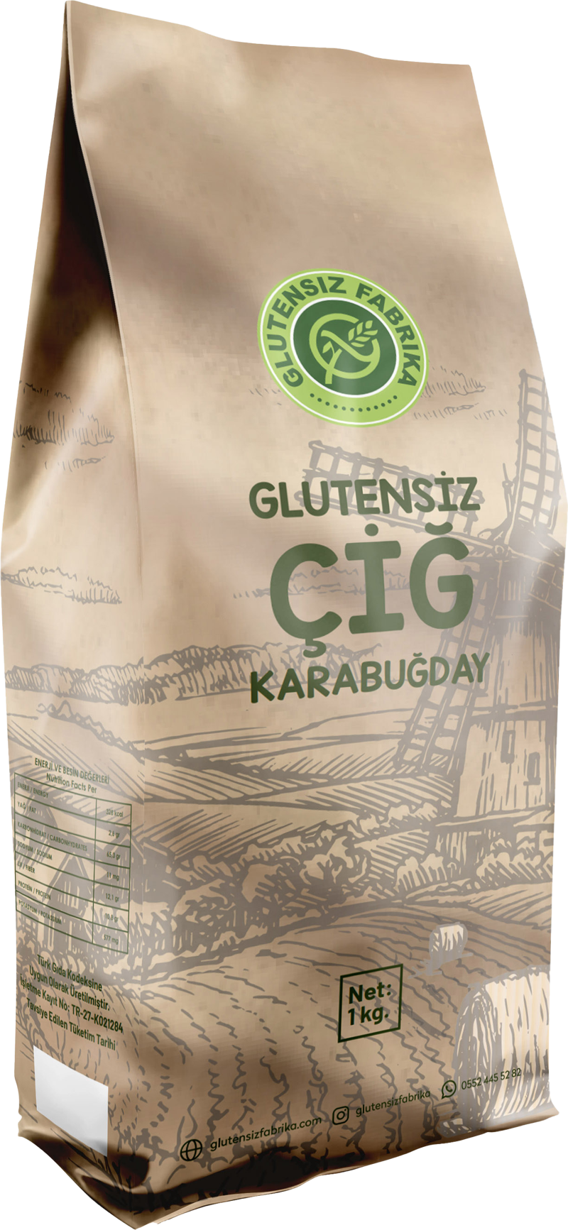 GLUTENSİZ ÇİĞ KARABUĞDAY (TANE) 1KG ANALİZLİ SAĞLIKLI DOĞAL KATKISIZ