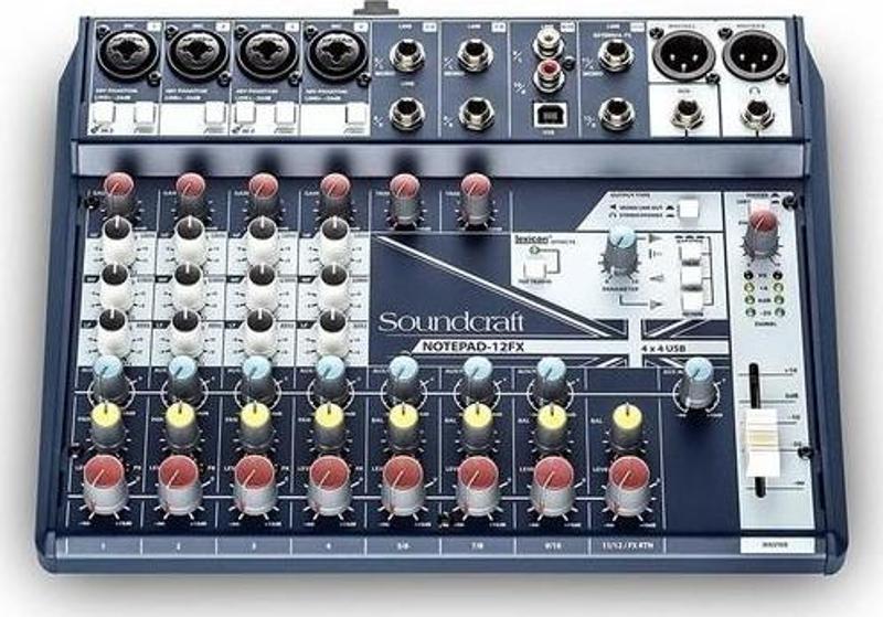 Notepad 12FX 12 Kanal Effektli Analog USB Mixer