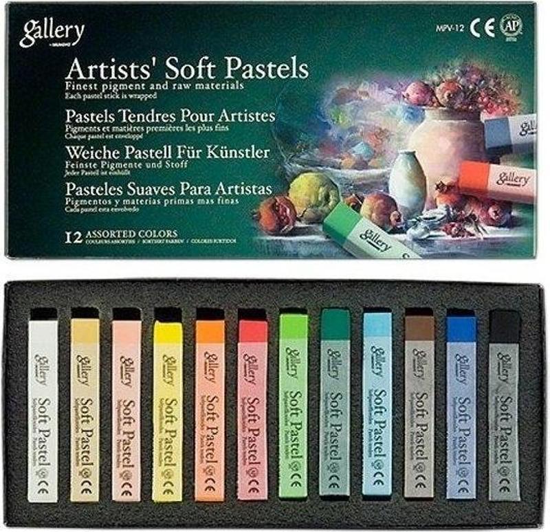 Gallery Artists 12'li Tam Boy Toz Pastel (soft Pastel) Set