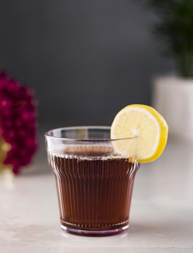 Akrilik Mürdüm Tekli Kısa Bardak & Su Meşrubat Kahve Yanı Bardağı 300 ml ( Cam Değildir )
