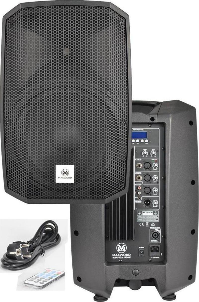 Maxi-12A Aktif Kabin Hoparlör 12 İnç H Sınıfı 1200 Watt Bluetooth Usb