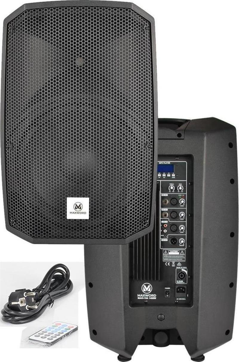 Maxi-15A Aktif Kabin Hoparlör 15 İnç H Sınıfı 1400 Watt Bluetooth Usb