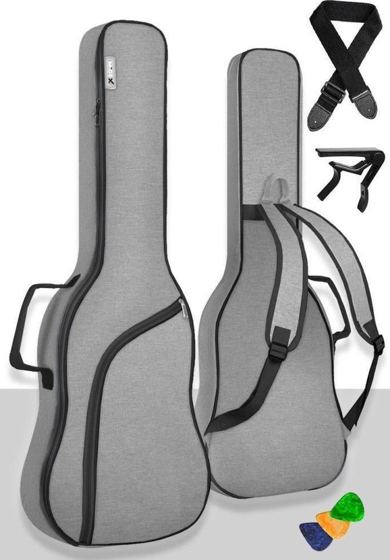 ELC-40PAK Case Elektro Gitar Çantası Gigbag Su Geçirmez Kalın Kılıf (Çanta Askı Capo)