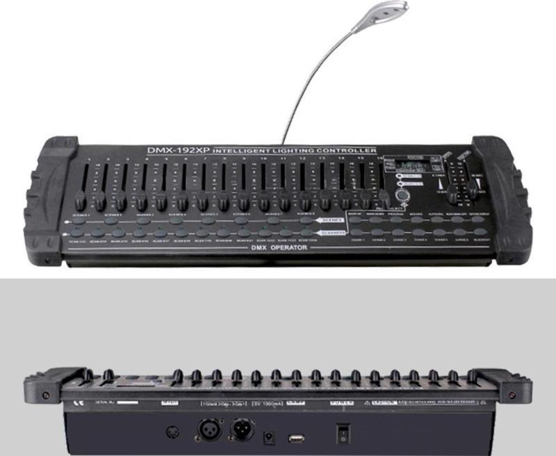 DMX-192XP Işık Kontrol Mikseri Masası Led Aydınlatmalı 384 Kanal
