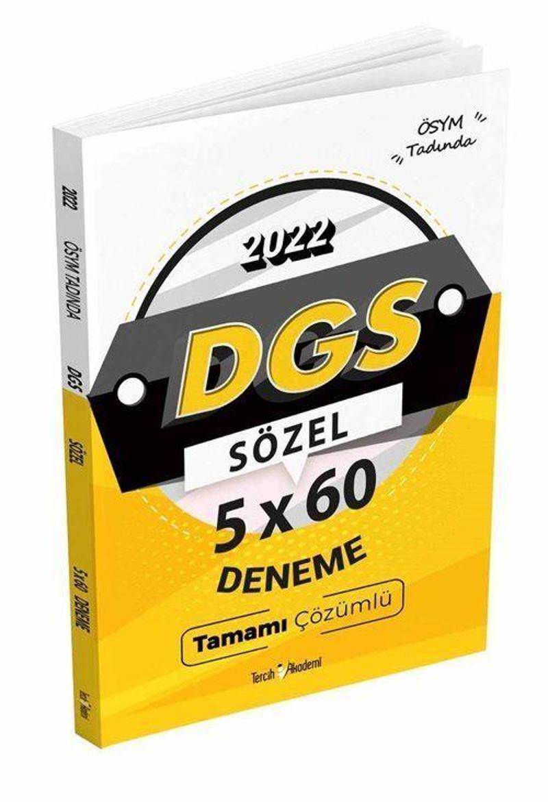 2022 DGS Sözel 5x60 Deneme Tamamı Çözümlü