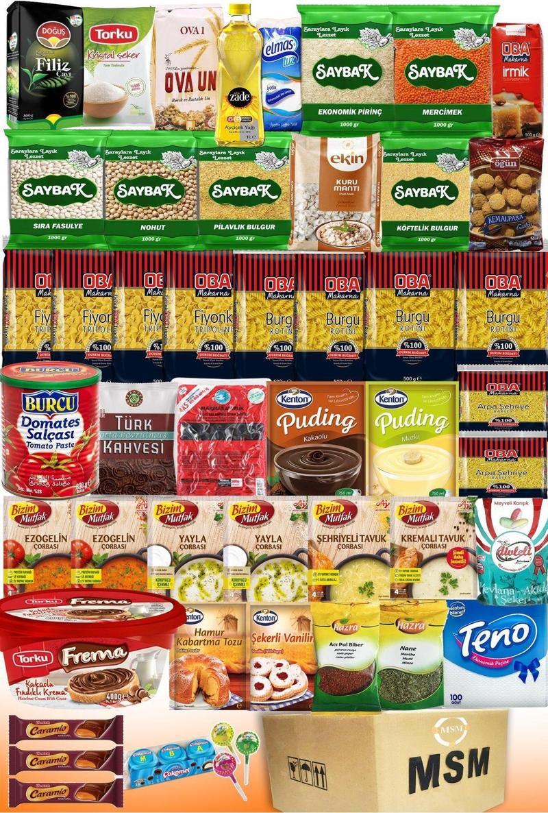 Ramazan Kolisi Erzak Paketi Mega Paket 45 Parça Çocuklar Için Çikolata Setli Toplam 19kg No :14