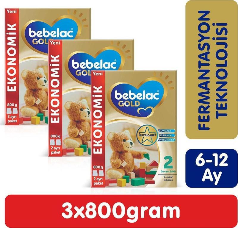 Gold 2 Devam Sütü 800 Gr X 3 Adet