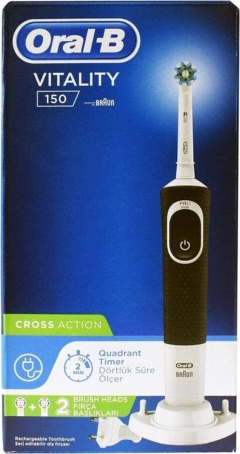 Vitality D150 Şarj Edilebilir Diş Fırçası Cross Action 1+1 Başlık