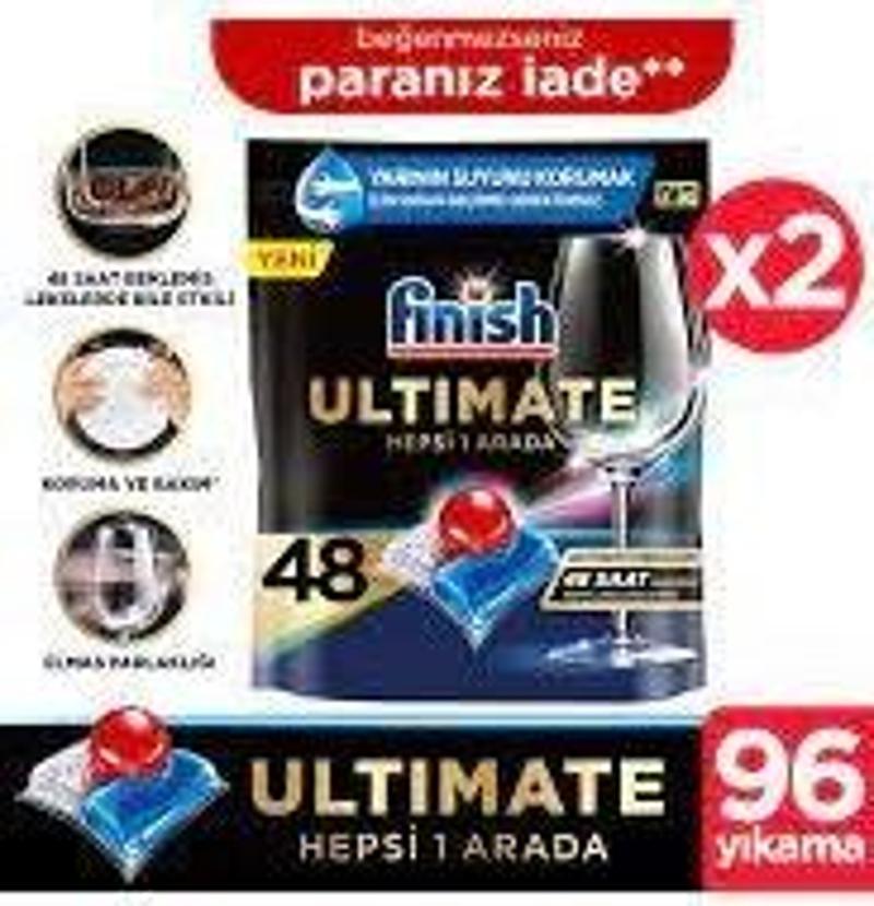 Ultimate 96 Kapsül Bulaşık Makinası DeterjanTablet 48x2