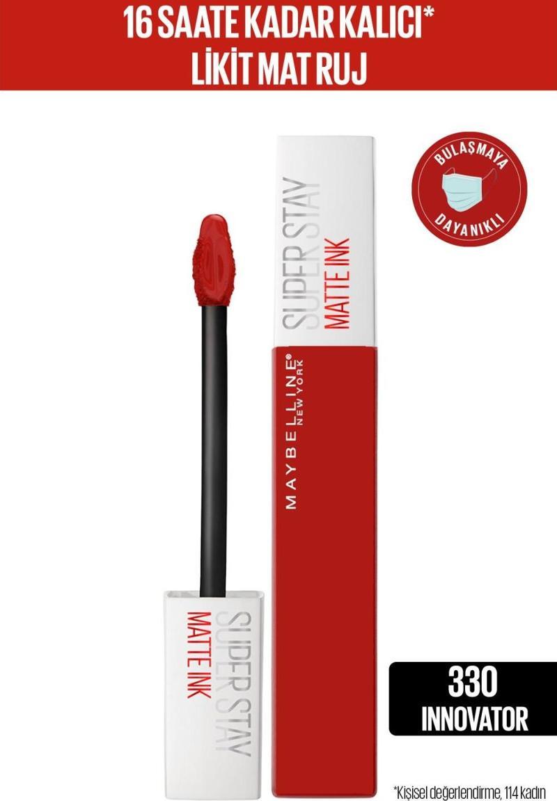 Super Stay Matte Ink Likit Mat Ruj - 330 Innovator- Kırmızı
